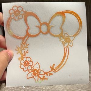 1 Vinyl Decal of choice Holographic orange